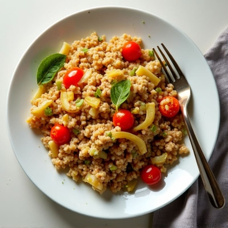 Hearty Cabbage and Ground Turkey Skillet with Bell Peppers