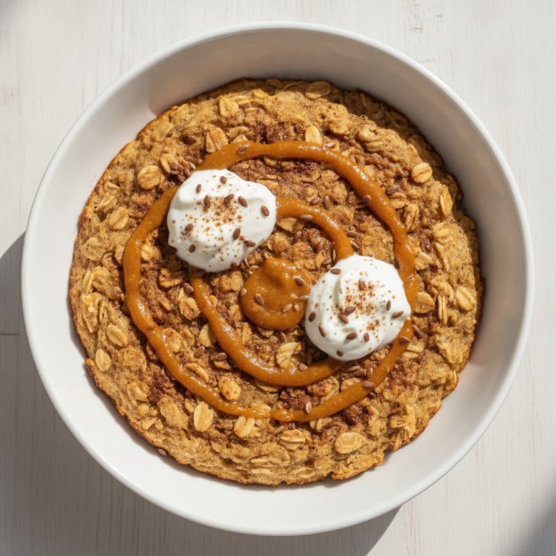 Pumpkin Spice Baked Oats with High Protein