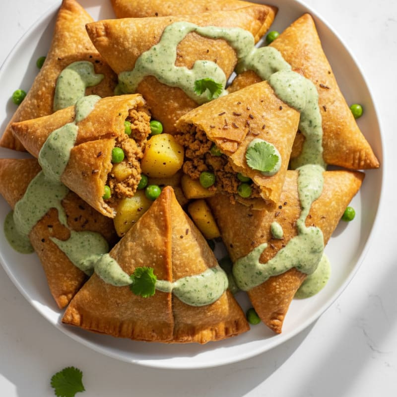 Protein-Packed Spiced Potato and Turkey Samosas