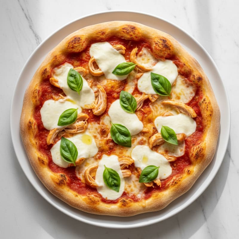 Golden Crispy Margherita Pizza