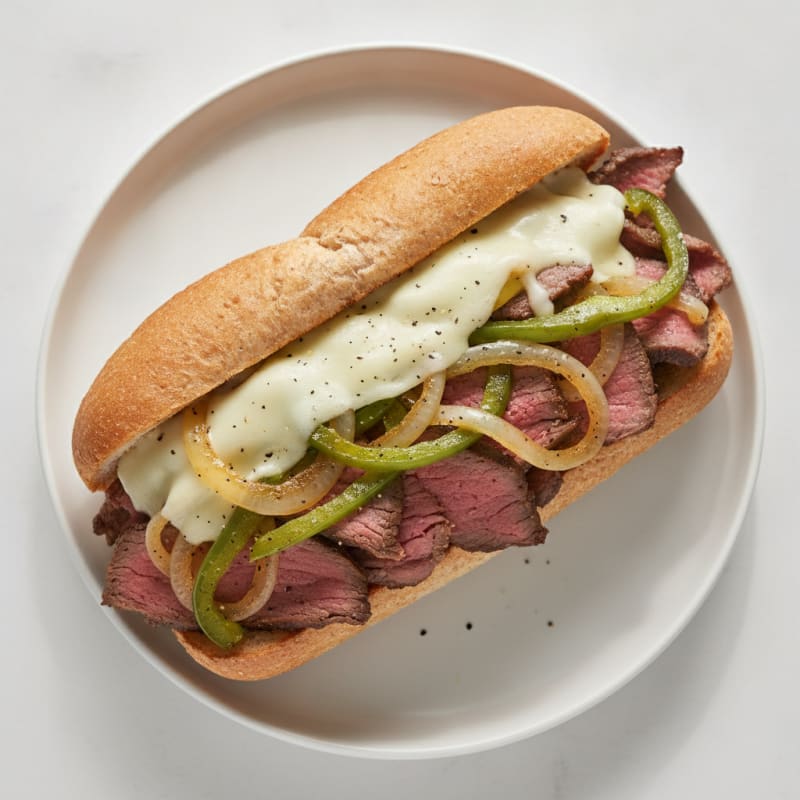 Classic Philly Cheesesteak Sandwich