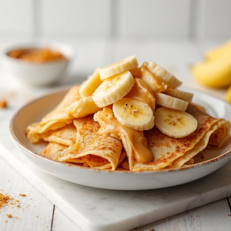 Protein-Packed Almond Butter Banana Crepes