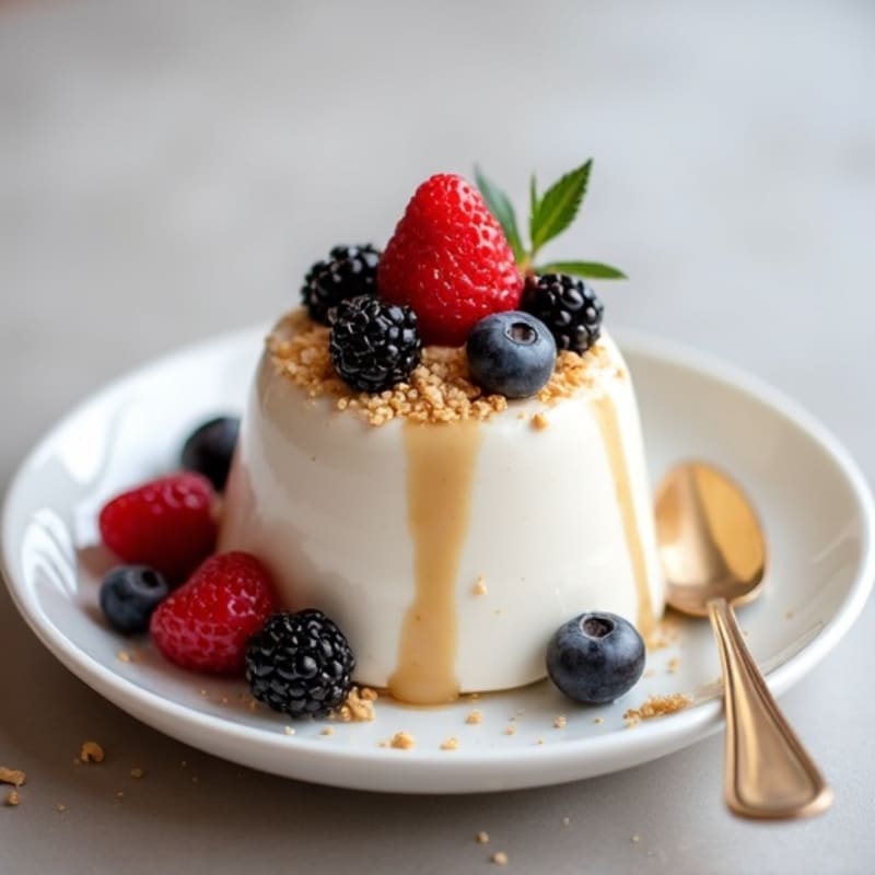Silky Greek Yogurt Protein Mousse with Mixed Berries