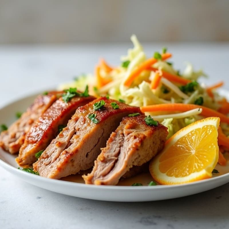 Citrus-Garlic Pulled Pork with Fresh Slaw