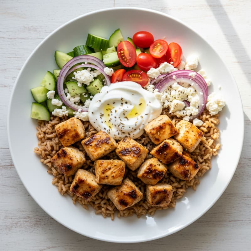 Zesty Grilled Chicken Gyro Bowls
