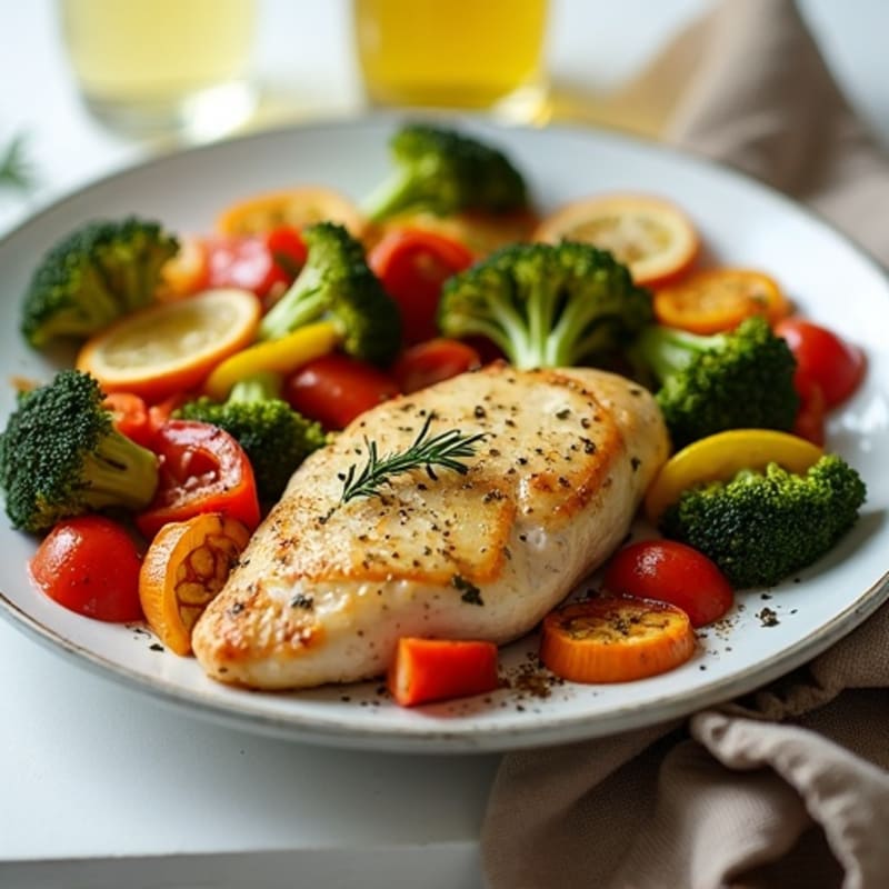Sheet Pan Lemon Herb Chicken with Crispy Roasted Vegetables
