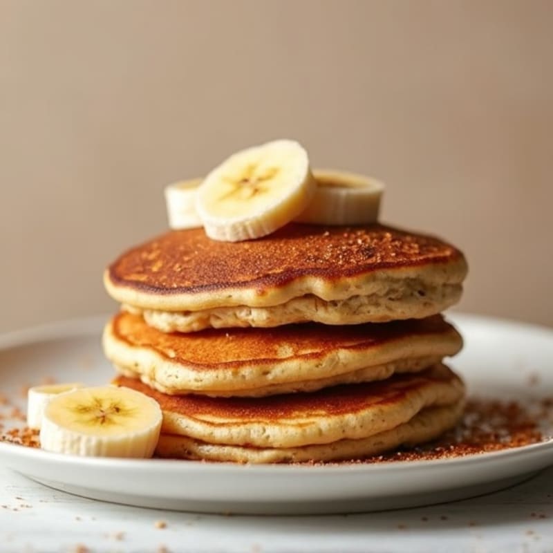 Protein-Packed Fluffy Pancakes with Warm Cinnamon Bananas
