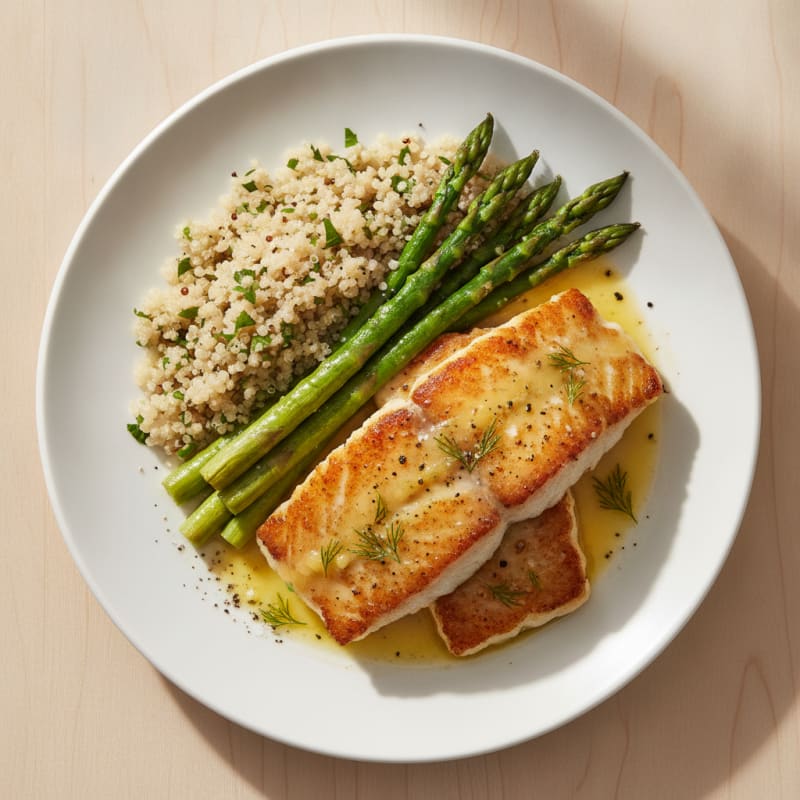 Pan-Seared Cod with Lemon-Dill Sauce