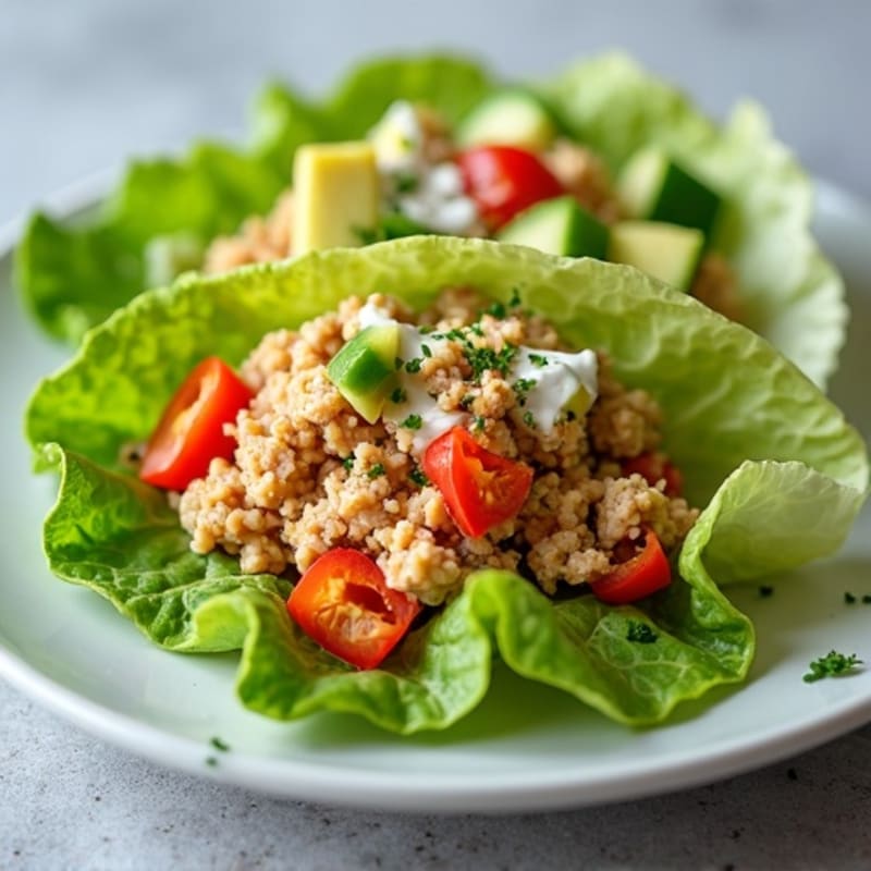 Fresh Spicy Tuna Lettuce Wraps