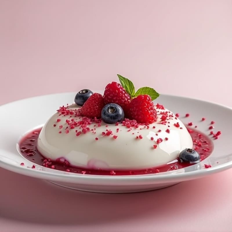 Silky Cottage Cheese Protein Pudding with Berries