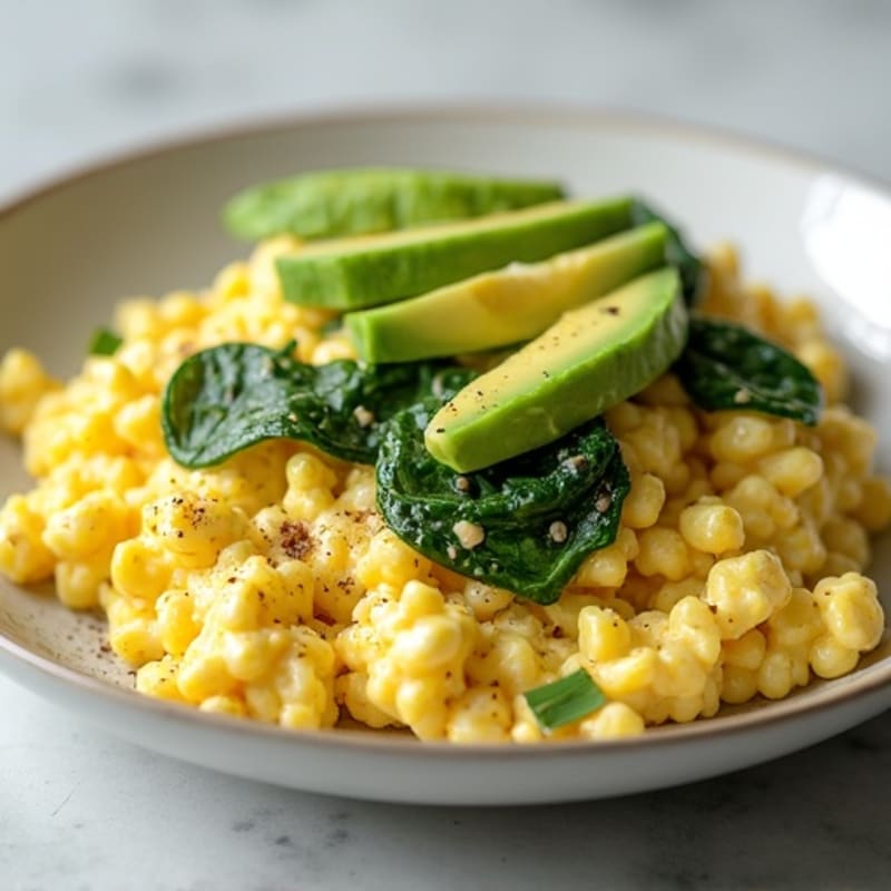 Creamy Cottage Cheese Scramble with Avocado