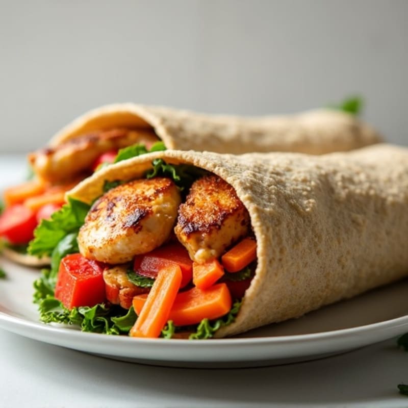 Grilled Chicken and Crunchy Veggie Wrap