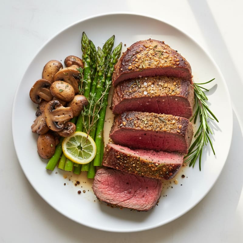 Garlic Herb Roasted Beef Tenderloin