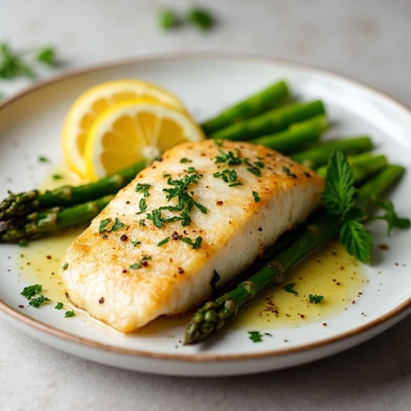 Lemon Herb Baked Tilapia with Roasted Asparagus