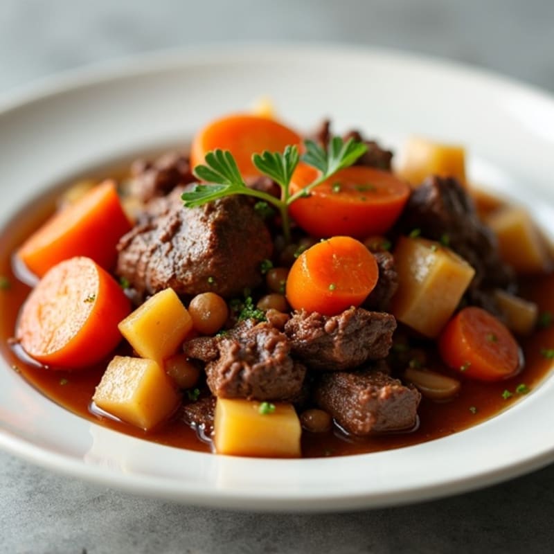Tender Slow-Cooked Beef with Root Vegetables