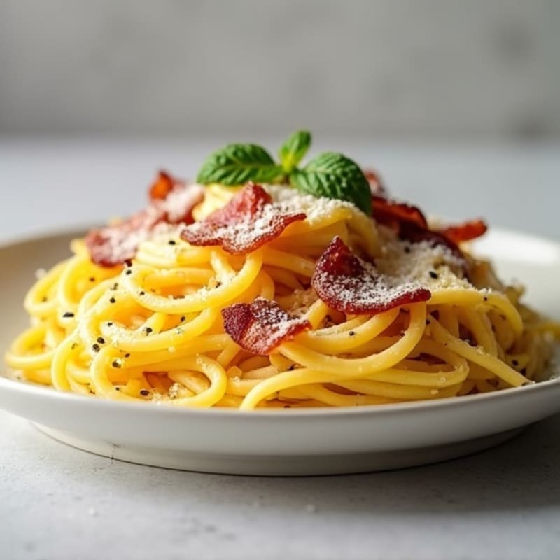 Creamy Turkey Bacon Spaghetti Squash Carbonara