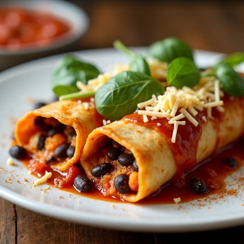 Baked Zesty Chicken and Black Bean Enchiladas