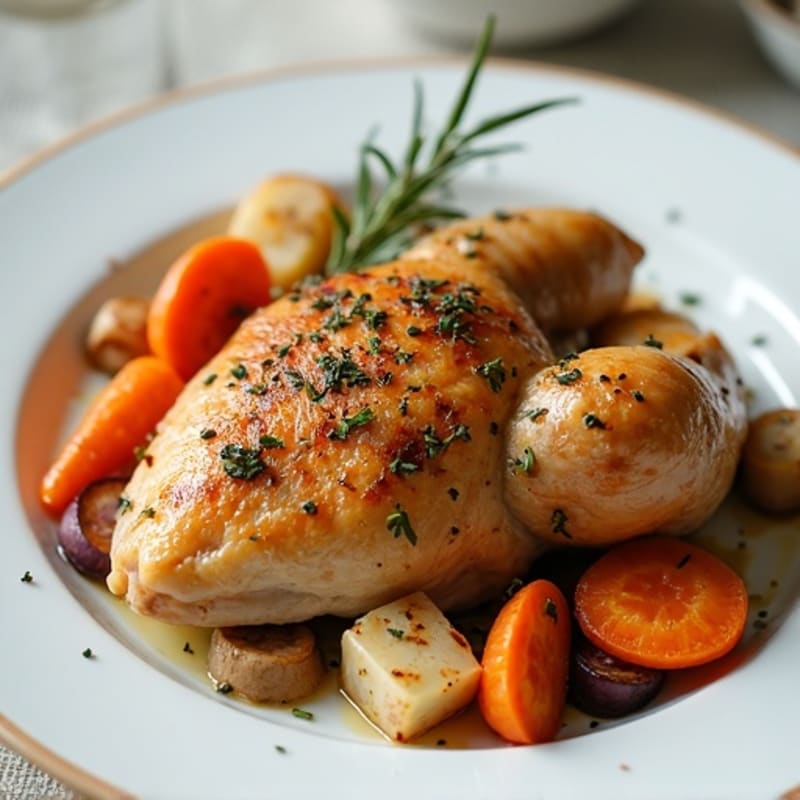 Herb-Roasted Chicken with Roasted Root Medley