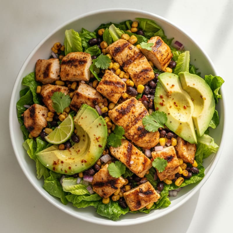 Chipotle Chicken and Corn Salad Bowl