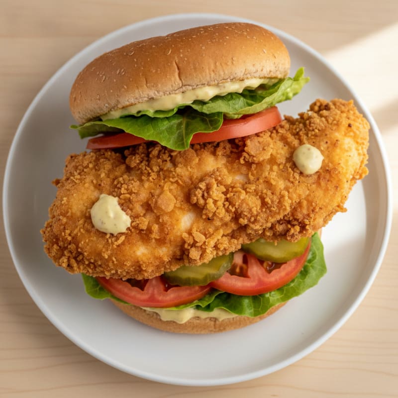 Crispy Buttermilk Air-Fried Chicken Sandwich