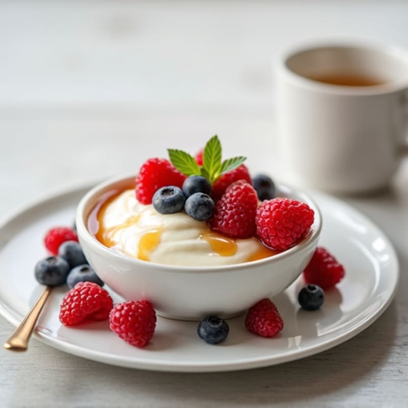Greek Yogurt with Protein Powder and Berries