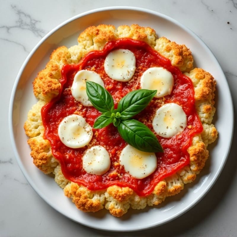Crispy Cauliflower Crust Margherita Pizza