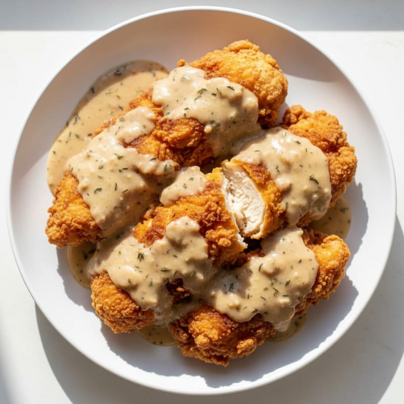 Buttermilk Fried Chicken with Creamy Gravy