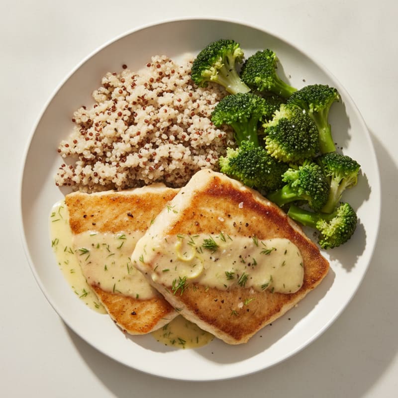 Pan-Seared Tilapia with Lemon-Dill Sauce