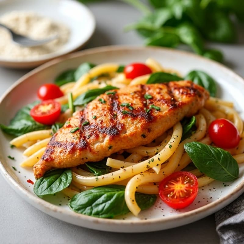 Healthy Spicy Cajun Chicken Pasta