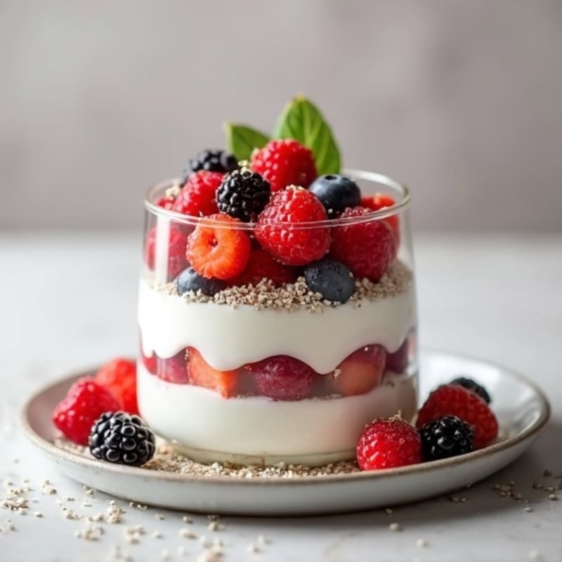 Creamy Greek Yogurt Protein Parfait with Mixed Berries