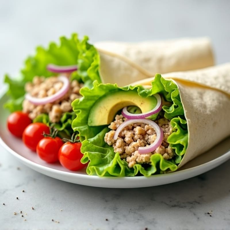 Creamy Avocado Turkey Lettuce Wrap