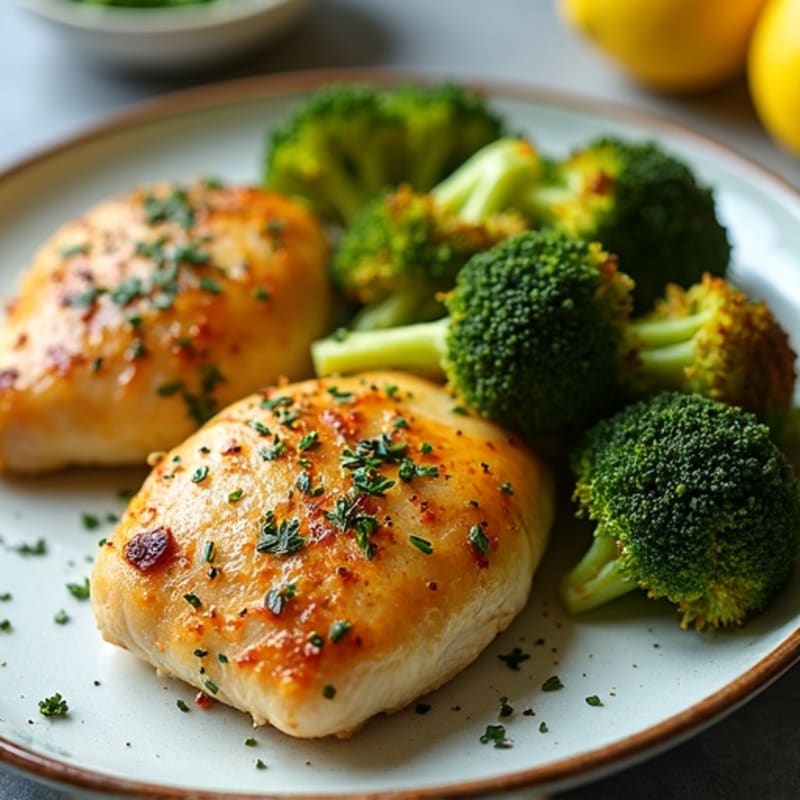 Sheet Pan Lemon Herb Chicken and Crispy Roasted Broccoli
