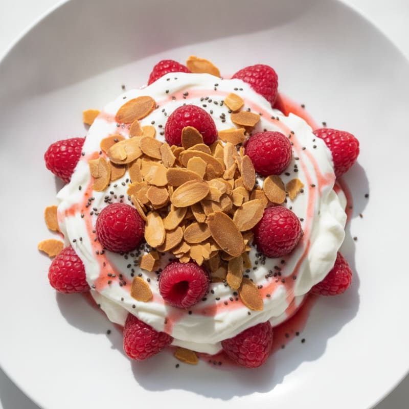Greek Yogurt Protein Parfait with Berries and Almonds