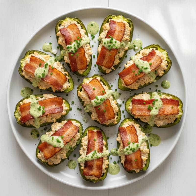 Baked Jalapeño Poppers with Bacon