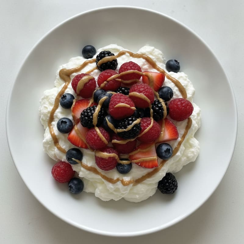 Silky Greek Yogurt Protein Mousse with Mixed Berries