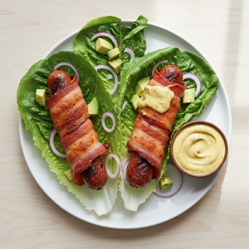 Crispy Bacon-Wrapped Hot Dogs