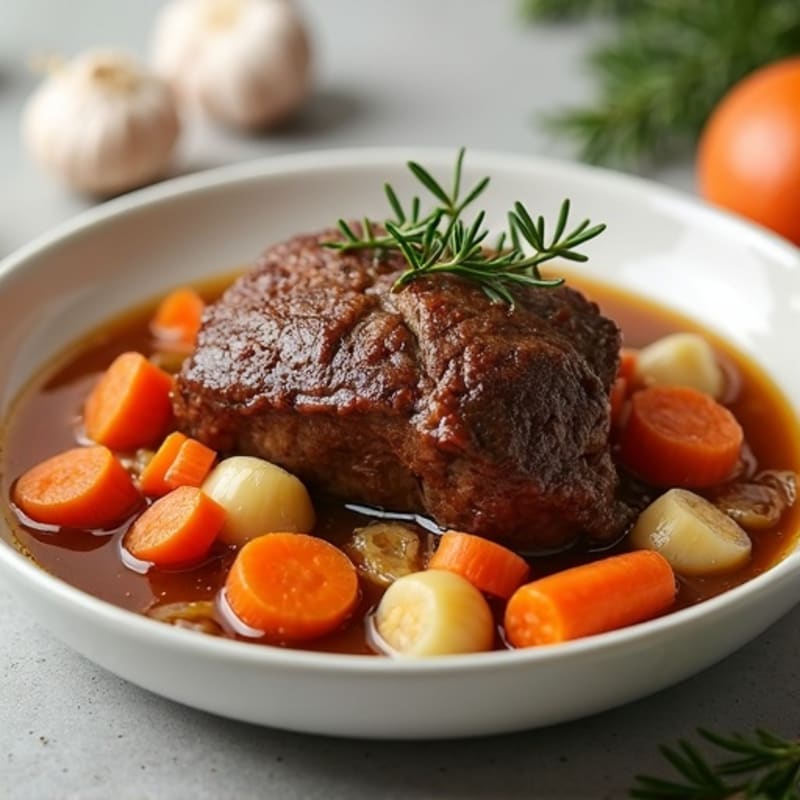 Tender Slow-Cooked Beef Pot Roast with Root Vegetables