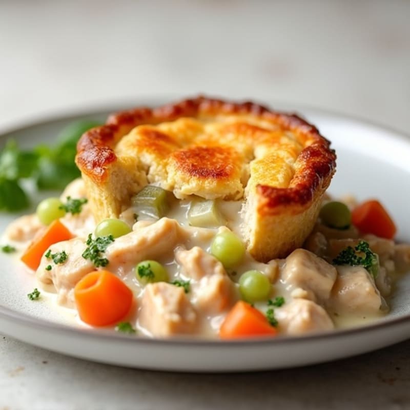 Lightened-Up Creamy Chicken and Root Vegetable Pot Pie