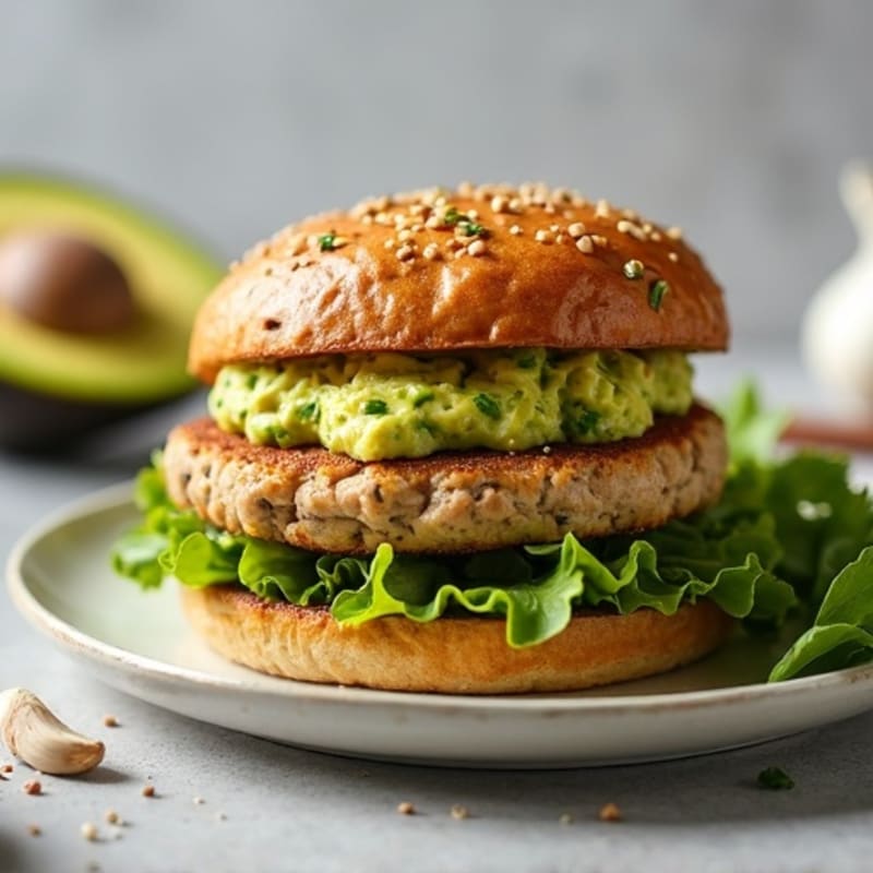 Herb-Seasoned Turkey Burger with Avocado Smash