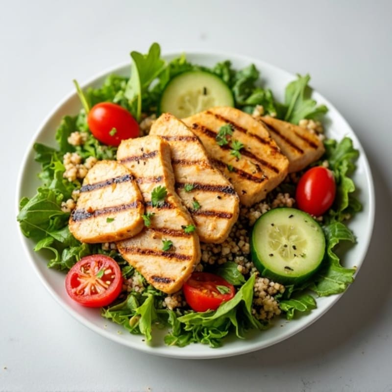 Grilled Chicken and Quinoa Salad with Lemon Vinaigrette