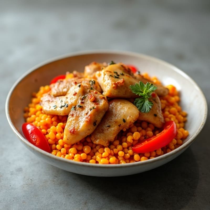Honey-Garlic Chicken with Sweet Potato Rice Bowl