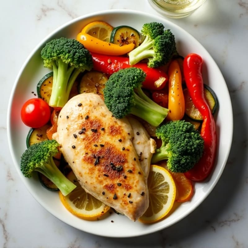 Sheet Pan Lemon Garlic Chicken and Roasted Vegetables
