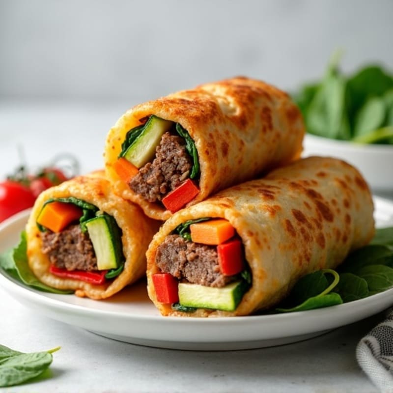 Tender Baked Beef and Veggie Rolls