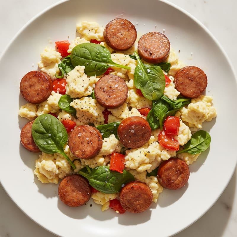 Smoked Turkey Sausage and Egg Scramble