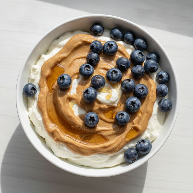 Greek Yogurt Protein Bowl with Almond Butter and Berries