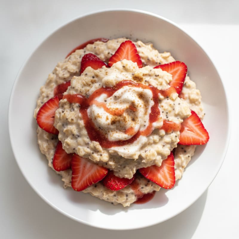 Strawberry Shortcake Overnight Oats