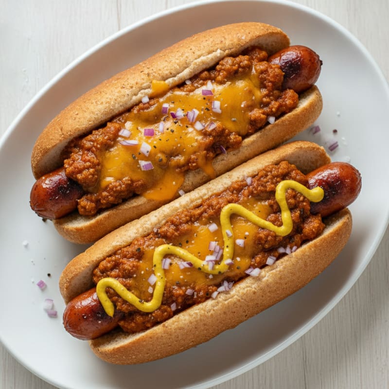 Chili Cheese Hot Dogs