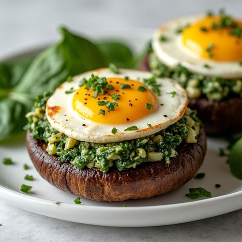 Spinach and Ricotta Stuffed Portobello Mushrooms