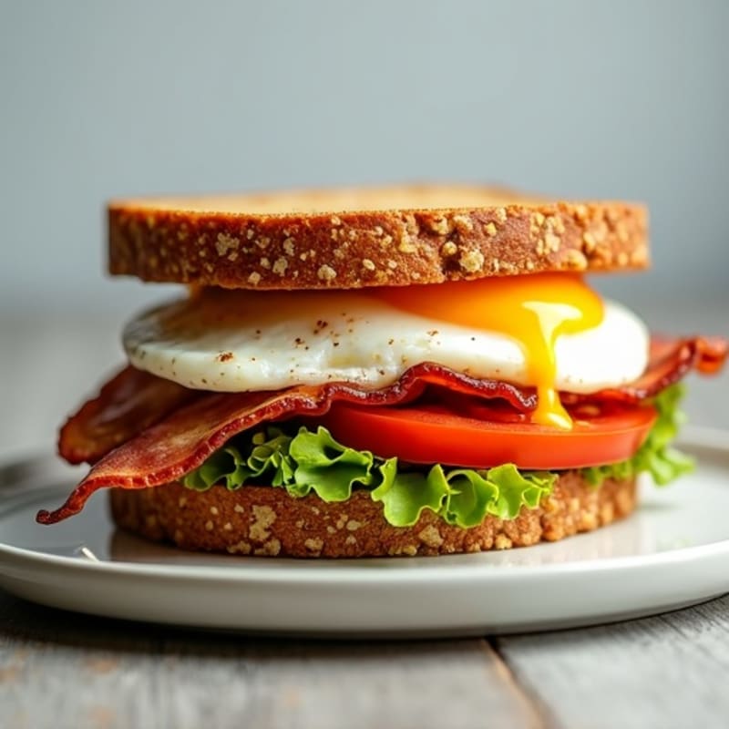 Avocado, Crispy Turkey Bacon, and Fresh Tomato Whole Grain Sandwich