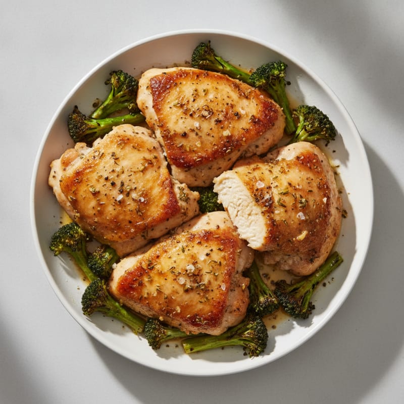 Garlic Herb Roasted Chicken Thighs
